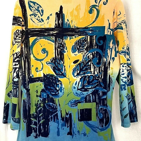 BamBooco womens embellished top size L multi color - Picture 4 of 8